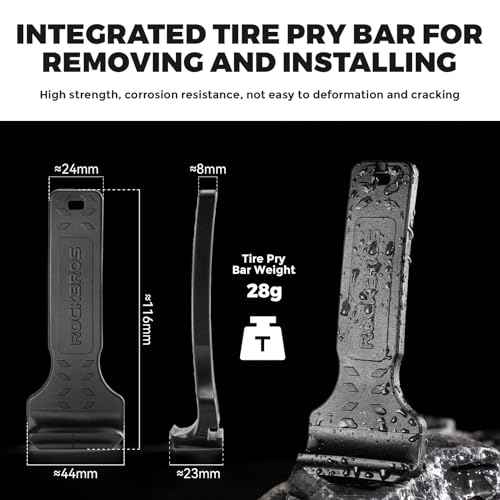 ROCKBROS Bike Tire Lever Tire Removal Tool Quick and Easy Tire Removal and Installation for Road or Mountain Bike Tires,Pack of 1,Black