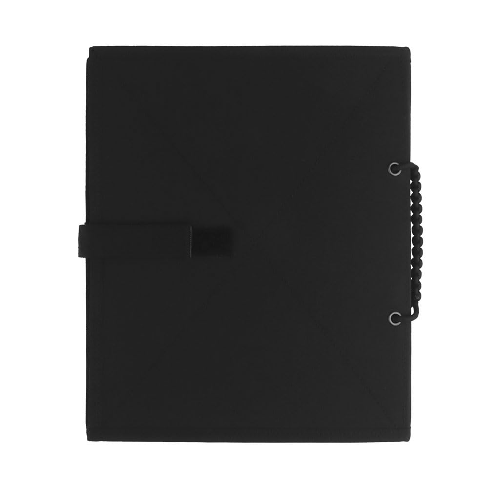JFFCESTORE Tactical Hook & Loop Patch Book Patch Holder Flip Page Patch Book Tactical Patches Booklet Organizer Store Collection Patches (Black)