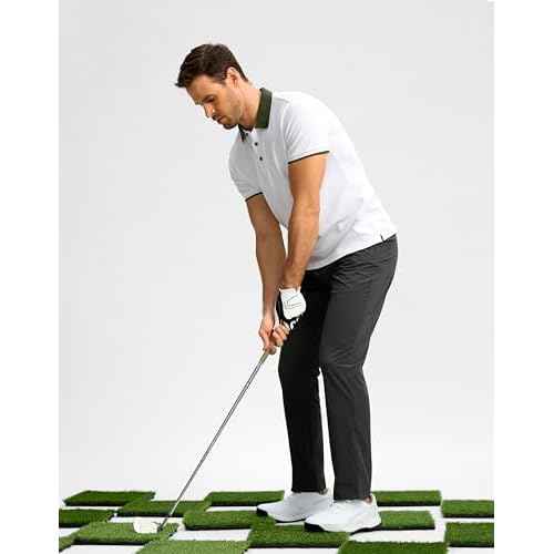 G Gradual Mens Golf Pants Stretch Dress Casual Pants 30"/32"/34" Lightweight Work Travel Slacks for Men with 4 Pockets