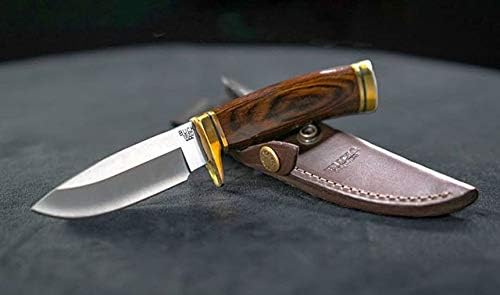 Buck Knives 192 Vanguard Fixed Blade Knife with Leather Sheath - Walnut
