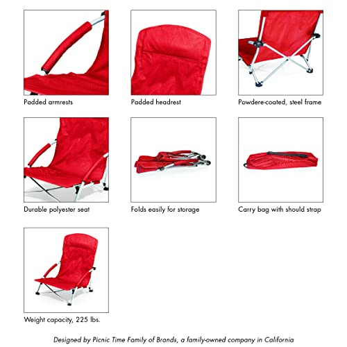 ONIVA - a Picnic Time brand - Tranquility Beach Chair with Carry Bag - Low Beach Chair