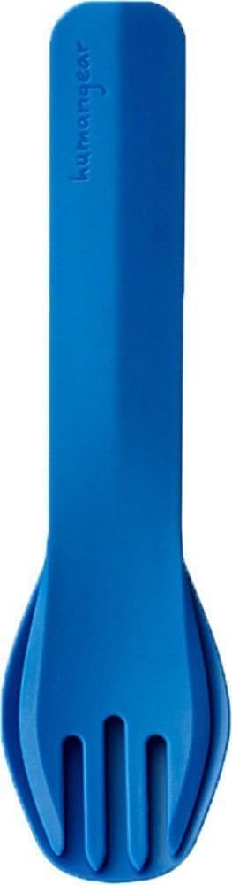 humangear GoBites Duo and Bio Duo Travel Silverware, Full Size Portable Fork & Spoon, Reusable Utensil Set, PC and BPA-free, Food-Safe Nylon or Plant-Based Resin, Extended - 9.1” X 1.6”