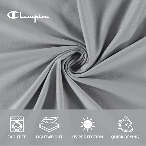 Champion Mens Sun Hoodie Long Sleeve, UPF 50 Sun Shirts for Men, Lightweight UV Protection Rash Guard, Fishing Swim Shirt