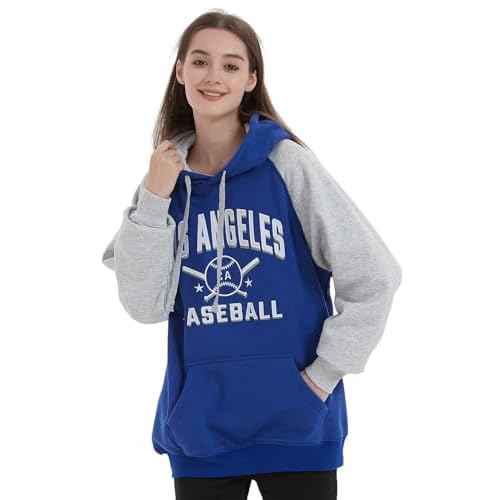 Mens City Classic Baseball Embroidery Soft Sweatshirt Hoodie