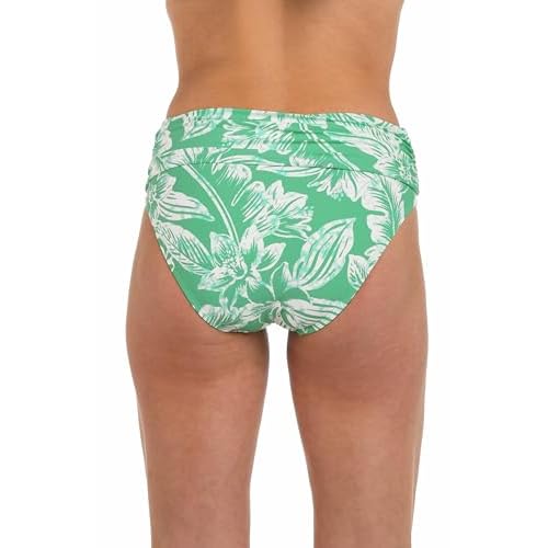 La Blanca Womens Mid-Waist Twist Front Swimsuit Bottom