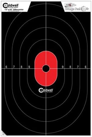 Caldwell Silhouette Center Mass Targets with Hi Vis Flake Off Material and Strong Construction for Outdoor, Range, Shooting and Hunting