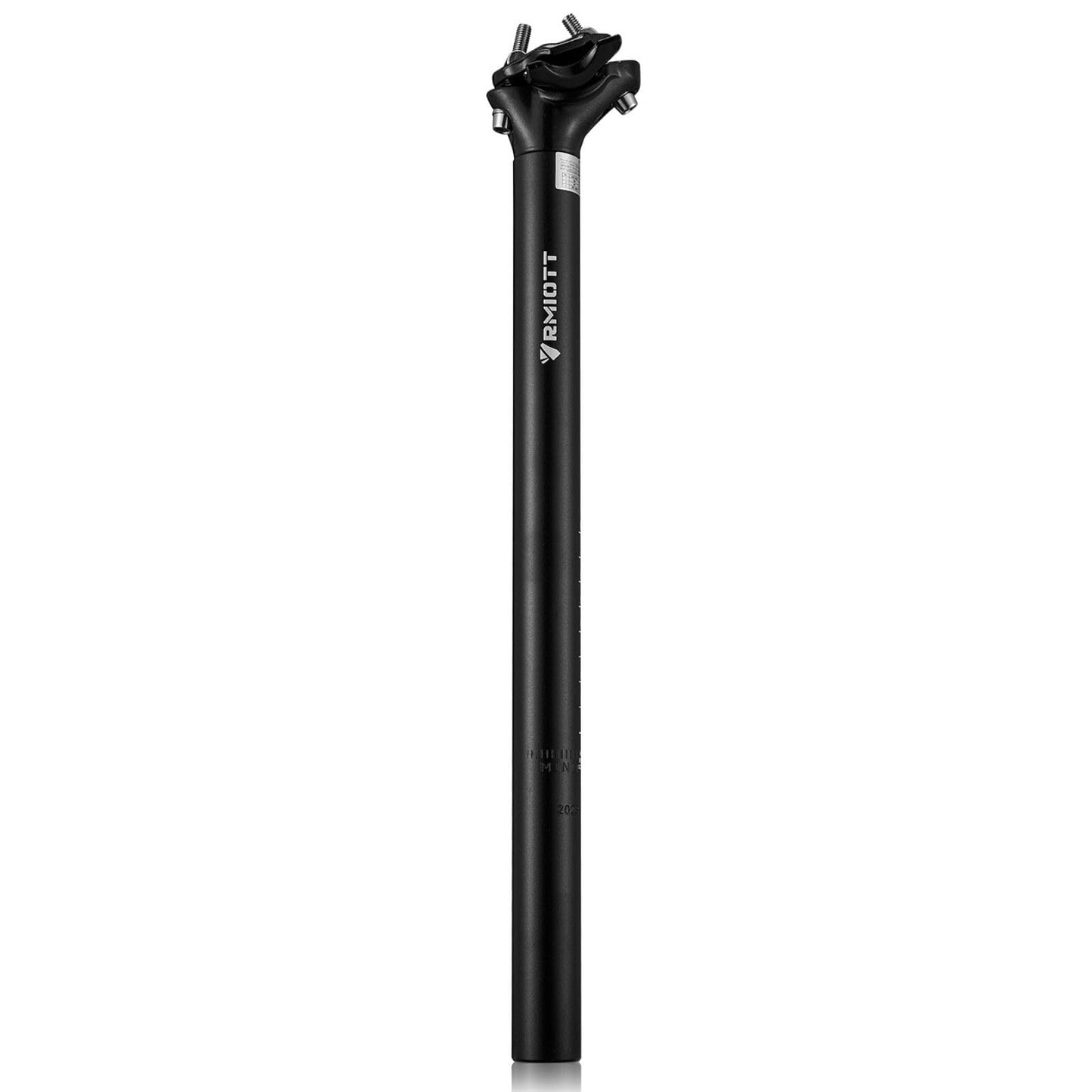 Rmiott Bike Seat Post 27.2mm Aluminum Bicycle Seatpost Replacement 400mm Length for BMX MTB Road Trail Gravel Hybrid Bike -Black