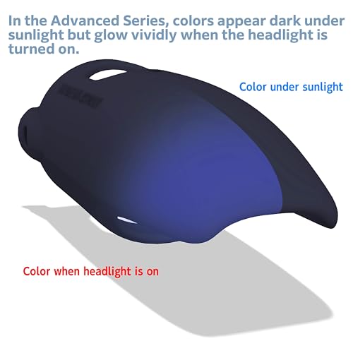 Top Gear Orcano Silicone Rubber Anti-Glare Shade for Bicycle LED Headlights Advanced Deep Blue