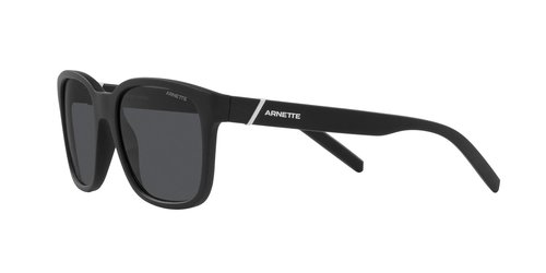 ARNETTE Man Sunglasses Matte Black Frame, Dark Grey Lenses, 55MM