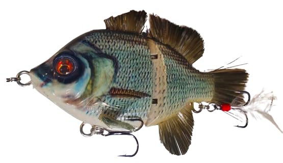 4.5" RF Gillman Glide Bait Bass Musky Striper Fishing Big Lure Multi Jointed Shad Trout Kits Slow Sinking or Floating (Silver Shiner, Floater)
