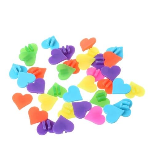 Jinshining 72Pcs Love Shape Colorful Bike Spoke Decorations, Colorful Bike Wheel Spokes Plastic Clip Bead, Kids Bike Accessories, Fun Gifts for Kids and Adults,Spokes and Parts,Bike Spoke Decorations