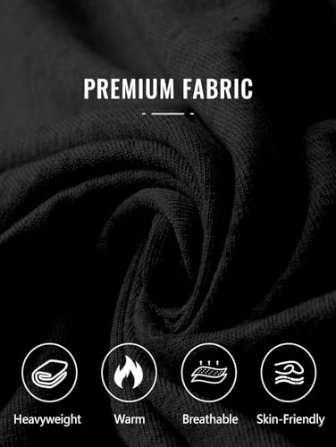 Men's Baggy Fleece Lounge Joggers with Deep Pockets - Medium, Black