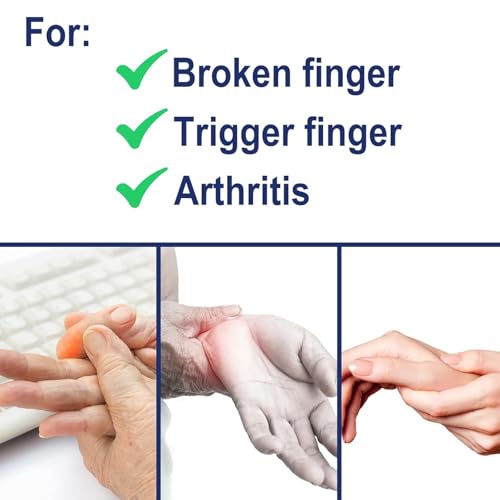 8 Pcs Upgraded Trigger Finger Splints Finger Support Braces Fingers Straightener Colors Broken Fingers Protector for Middle Ring Index Pinky Thumb Injury Sprain Strained Arthritis