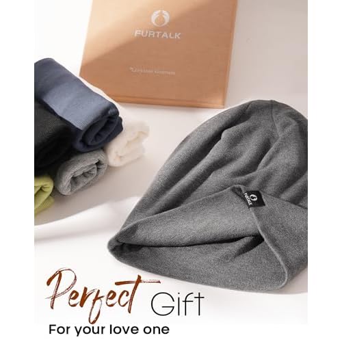 FURTALK Slouchy Beanie for Men Women Soft Knit Stretchy Skull Cap Stylish & Warm