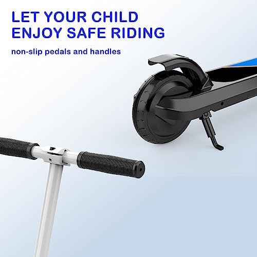 Electric Scooter for Kids Age 6-10, Kick-Start Boost Scooter with Adjustable Speed and Height, Flash Wheel & Deck Lights