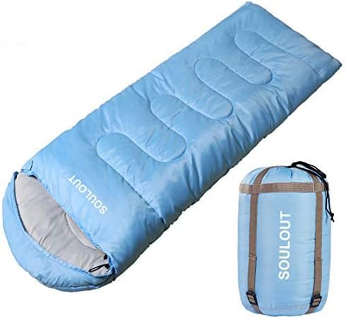 3-4 Season Sleeping Bag for Adults & Kids, Lightweight Warm Cold Weather Camping Bag with Waterproof Compression Sack – Portable for Hiking, Backpacking, Traveling & Outdoor Adventures