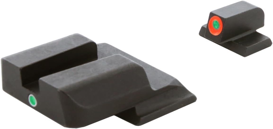 AMERIGLO i-Dot Sight Set, Compatible with Smith & Wesson M&P (Excludes .22, 380, Shield, EZ, Pro, C.O.R.E and Equalizer) | Front & Rear Night Sights with Green Tritium Lamps