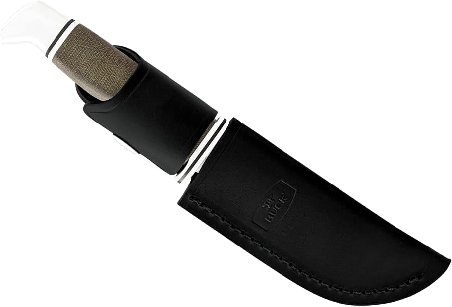Buck Knives 103 Skinner Fixed Blade Hunting Knife, 4" Stainless Steel Blade with Leather Sheath