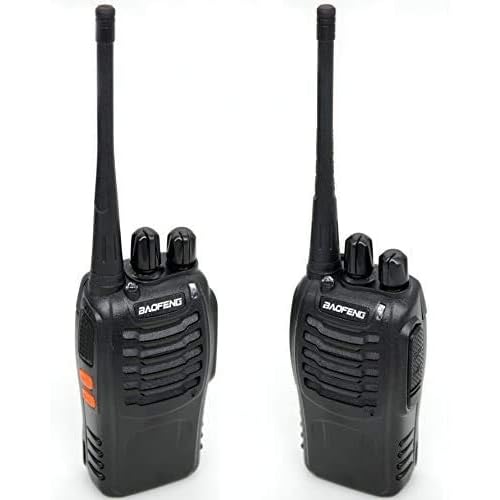 BaoFeng BF-888S Two Way Radio with Built in LED Flashlight (Pack of 6) +Covert Air Acoustic Tube Headset Earpiece