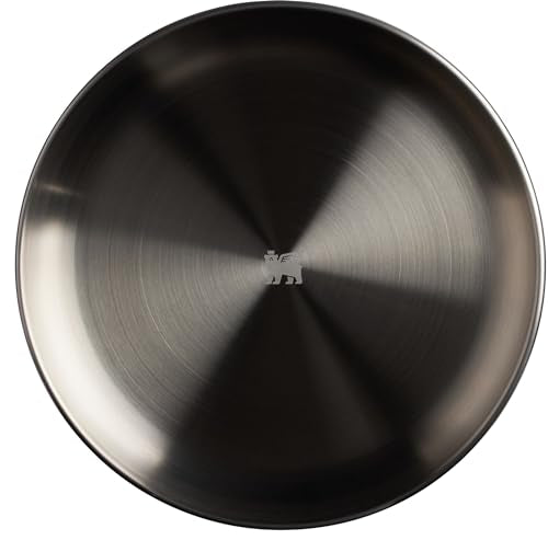 Stanley Wildfare Pro Stainless Steel Plate | 8 in Stackable Plate | Packable Outdoor Dishware | Camping Essentials for Your Camp Kitchen | BPA-Free | Pale Pebble & Stone