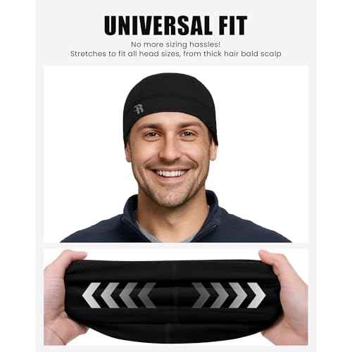 Runhit Football Skull Cap - Moisture Wicking Running Sports Skullcap, Fleece Helmet Liner for Cycling Motorcycle Hard Hat