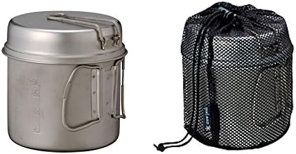 Snow Peak Trek Series Backpacking/Camping Cookware Sets, Trek 1400 Pot & Pan, 47.3 fl oz