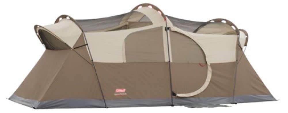 Coleman WeatherMaster 10-Person Camping Tent + Coleman Camping Cot, Air Mattress, & Pump Combo