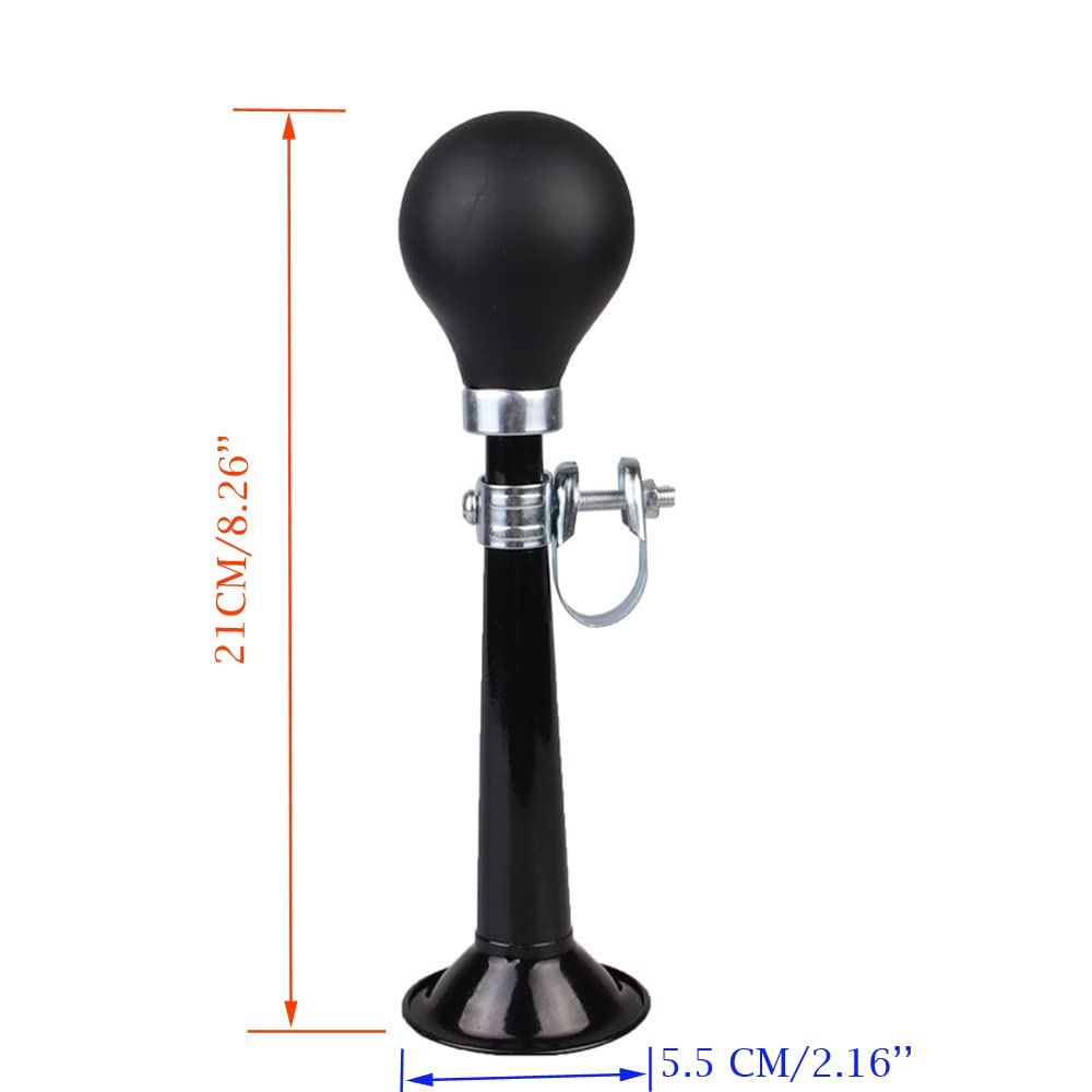 YehVeh 2 Pack Bugle Horn Bike Bell Metal Classic Bicycle Bell Bike Horn Clown Horn Handlebar Mount Rubber Squeeze Air Horns for Mountain Bike Cruiser Bike Toddler Tricycle Kids Bike Children's Bike
