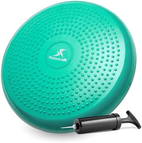 ProsourceFit Core Balance Disc Trainer, 14” Diameter with Pump for Improving Posture, Fitness, Stability