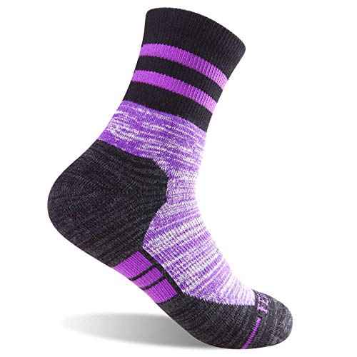 FEIDEER Women's Hiking Walking Running Socks, Multi-Pack Outdoor Recreation Socks Wicking Cushion Crew Socks