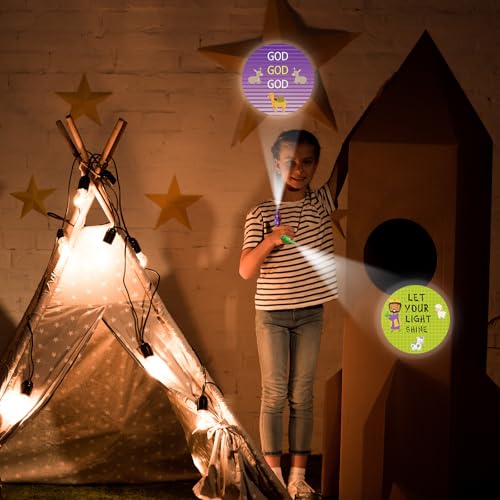 Tuanse 36 Pcs Christmas Christian Finger Lights Gifts Bulk Christian Bible Jesus Church Finger Flashlights Glow in The Dark Religious Inspirational Party Favors for Kids Christmas Halloween Gifts