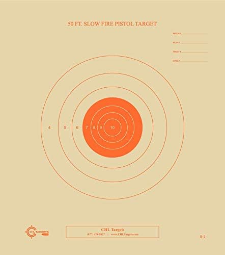 50 Foot Slow Fire Pistol Target Official NRA Target B-2