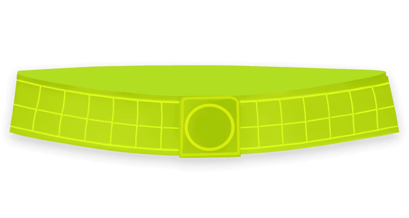 Athle Sport Reflective Belt With Magnetic Closure - High Visibility Magnetic Belt - One Size Fits All - Reflective Running Gear - Reflective Yellow