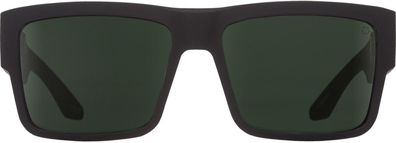 Spy Optic Unisex Cyrus Soft Matte Black/Happy Grey Green Polar Sunglasses