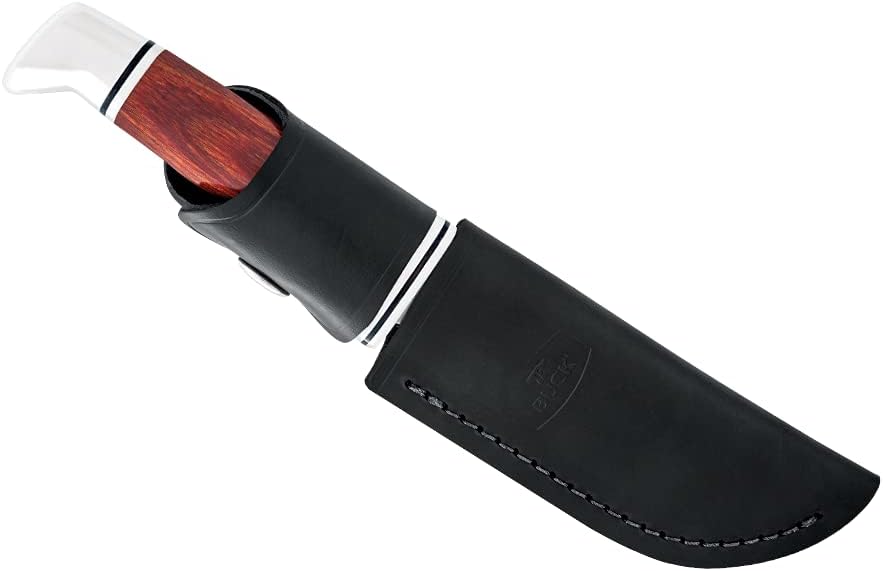 Buck Knives 103 Skinner Fixed Blade Hunting Knife, 4" Stainless Steel Blade with Leather Sheath