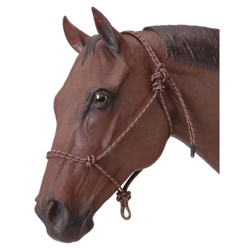 Tough 1 Horse Poly Rope Tied Halter Brown One Size