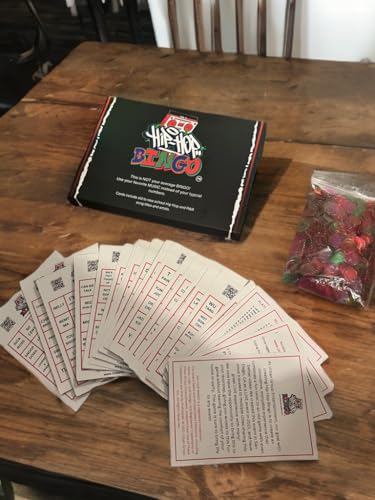 Hip Hop & R&B Music Bingo Set for Adults and Families - Card Games