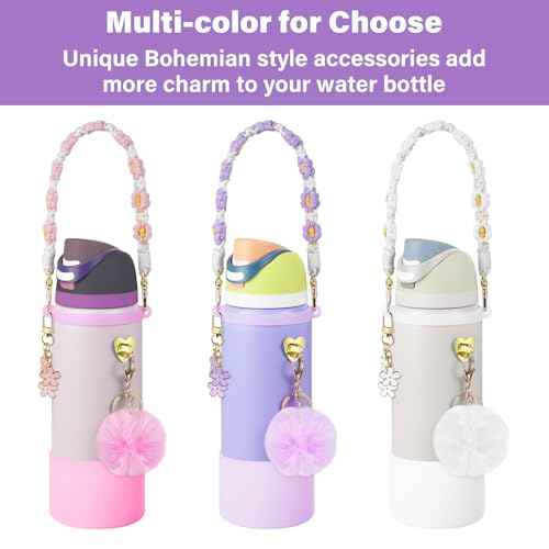 Silicone Boot Set for Owala Water Bottle 24/32 oz, Decorations for Owala FreeSip, Water Bottle Handle Strap, Accessories for Women and Men