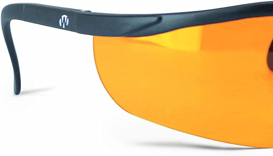 Walker's Sport High-Grade Polycarbonate Lenses Half Frame Soft Rubber Nose Piece Adjustable Safety Shooting Glasses