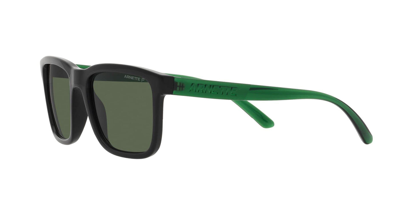 Arnette AN4321 Lebowl Square Sunglasses, Black/Polarized Dark Green, 54 mm