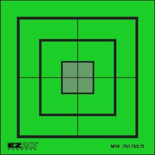 EZ2C Mini Shooting Targets, Bright Flourescent Self-Adhesive 3.5" x 3.5" (Tear-Off Pads of 25 or 100)