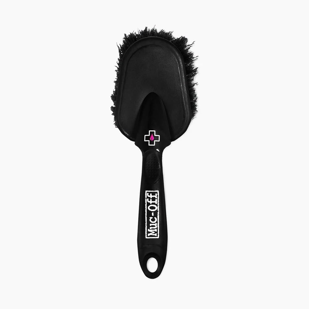 Muc-Off 220 3 Piece Premium Brush Kit - Includes 3 Bike Cleaning Brushes With Durable Nylon Bristles And Ergonomic Rubberised Handles To Minimise Impact