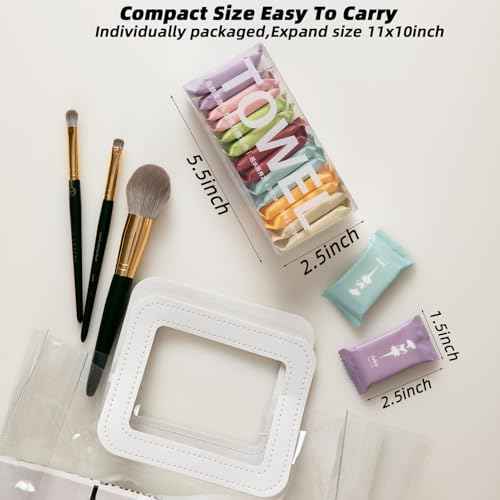Disposable Compressed Face Towel, 28Pcs Portable Compressed Towel Tablets, Thicker Super Absorbent Disposable Washcloths for Travel, Camping Hiking, Beauty Salon, Daily Use,Outdoor