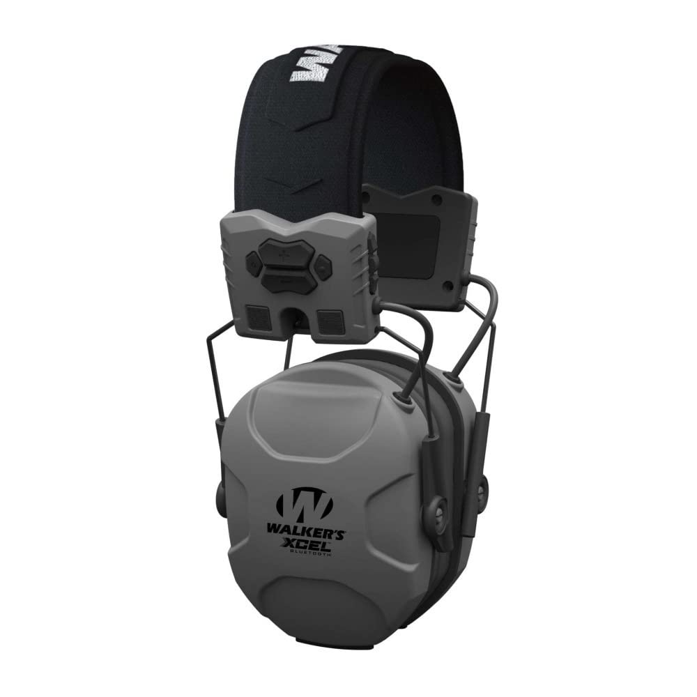 Walkers XCEL 500BT Digital Electronic Muff with Voice Clarity and Bluetooth with Shooting Hearing Protection Case Bundle (2 Items)