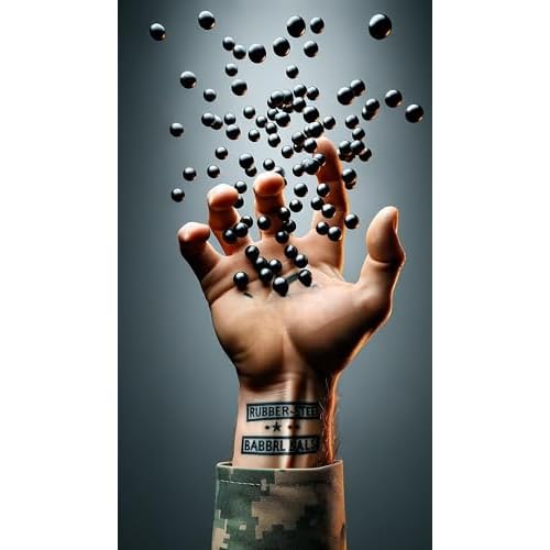 50 x Premium Quality Hard Rubber Steel Balls 2.7 Grams Heavy Reusable Projectiles Paintballs Reballs Powerballs for Training Home and Self Defense Pistols in 50 Caliber