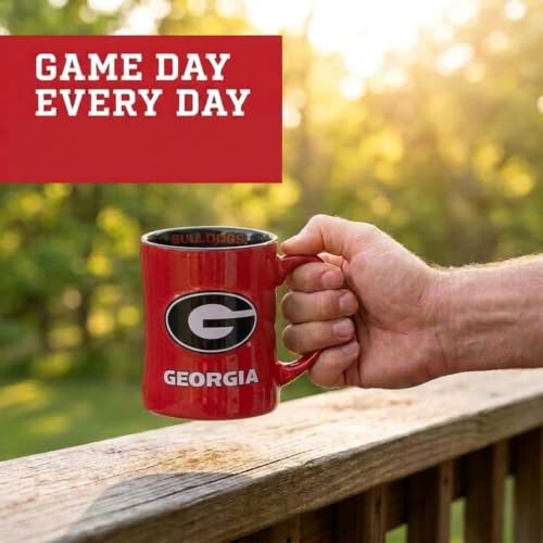 Georgia Bulldogs 16oz Relief Ceramic Mug with Official Logo - Variation of Georgia