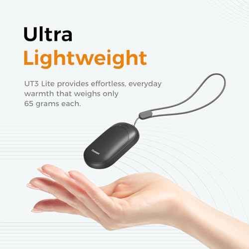 OCOOPA Magnetic Hand Warmers Rechargeable 2 Pack, Electric Handwarmers, Smart Heating UL Certified, 3-Settings,Portable Heater, Ultra Slim Pocket, Hunting Essentials, Gifts for Christmas Men, UT3 Lite