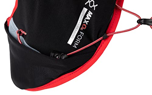 UltrAspire Big Bronco Lightweight Running Race Vest - Pitch Black/Red, Medium (38"-43")