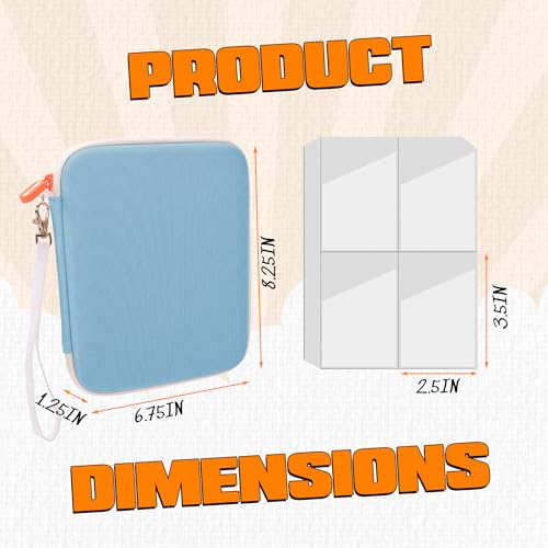 Blue Card Binder for Yoto Player Cards with 80 Pockets Hard EVA Case