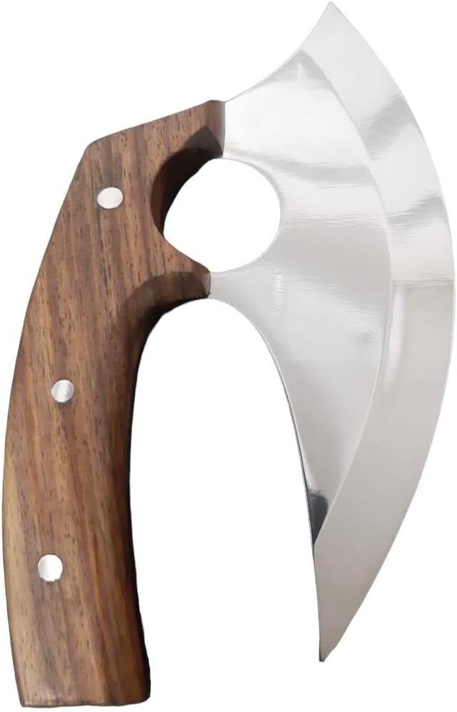 TTC-111 Custom Handmade Ulu kitchen Knife -Wood Handle (TTC-111)